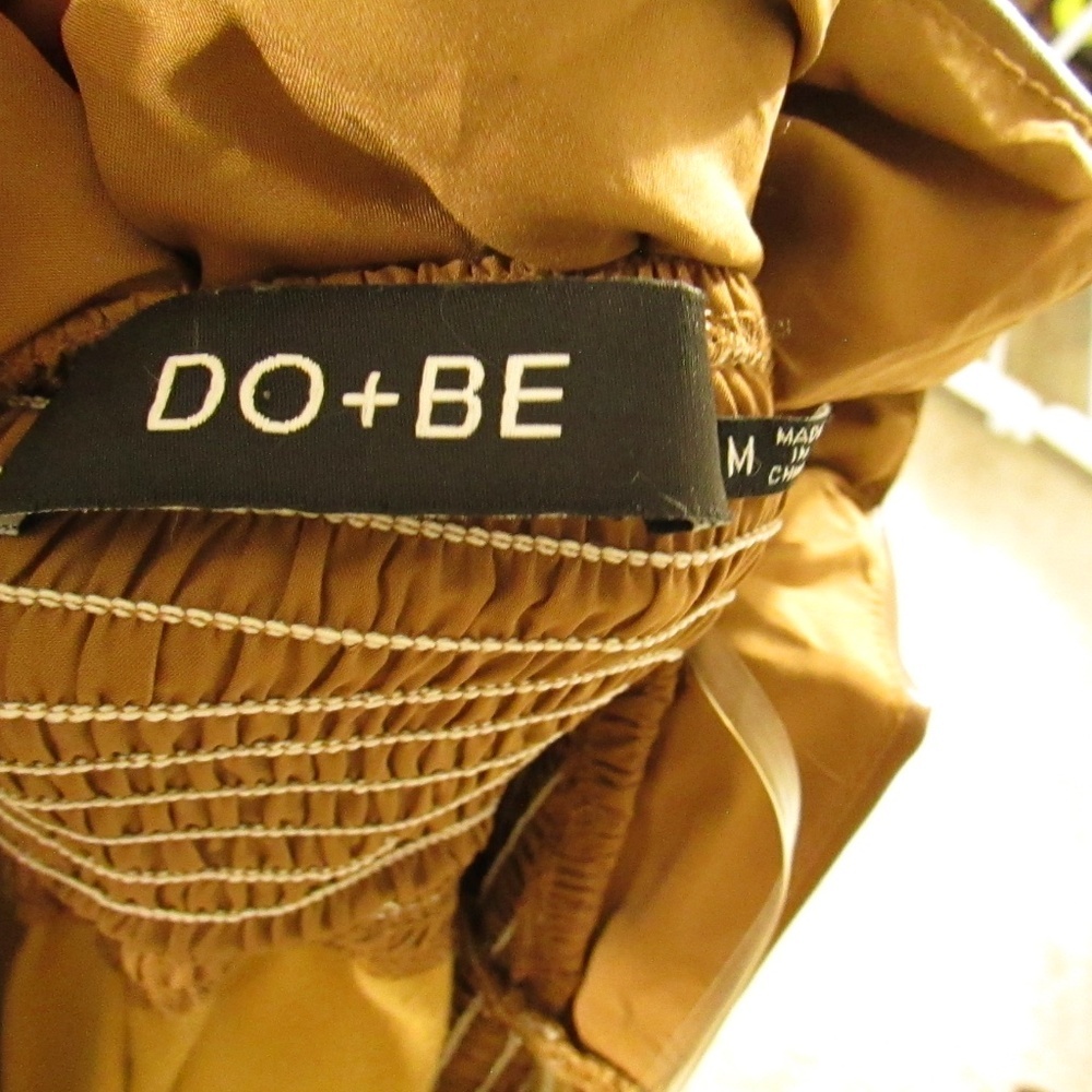 DO+BE Brown Faux Leather Ruffle Top - Picture 2 of 6